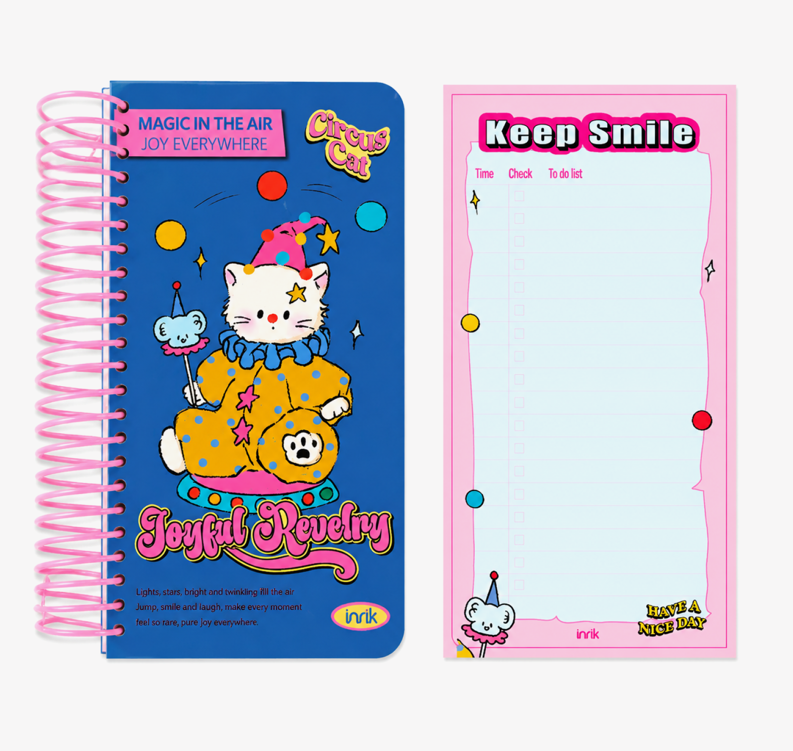 Illustrated 48K Coil Notebook | Cute Cartoon Daily Planner Journal