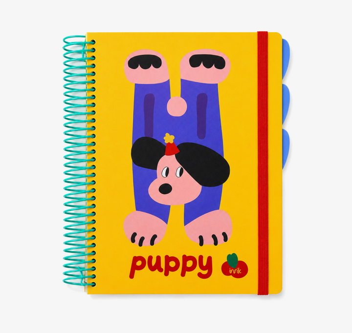 A4 Spiral Notebook with Elastic Band by inrik - aesthetic stationery and journaling supplies at Lumiyear