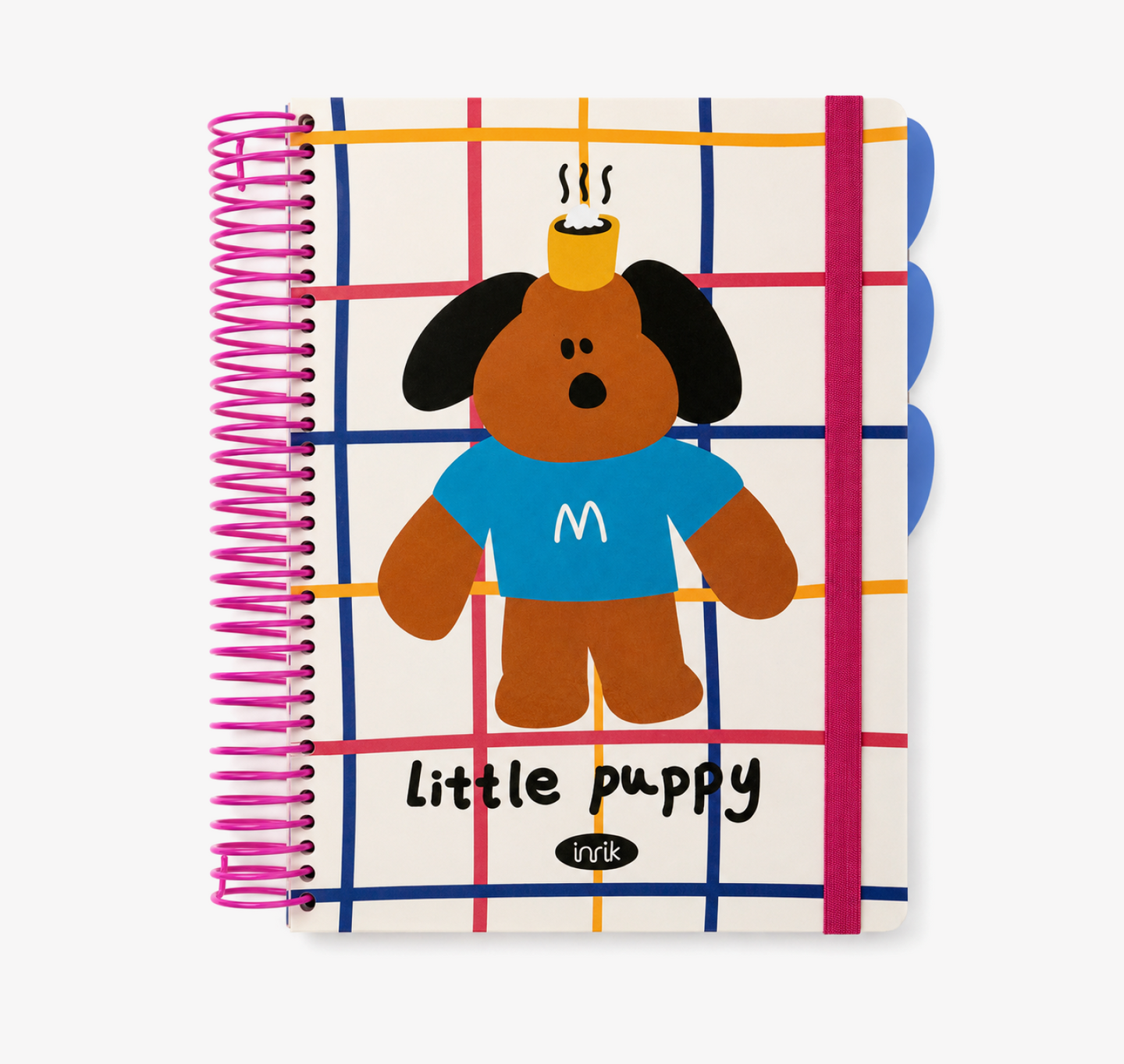 A4 Spiral Notebook with Elastic Band | Cute Dog Best Friends Journal