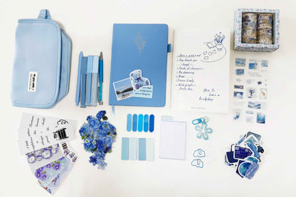 Premium Aesthetic Blue Stationery & Journaling Gift Set
