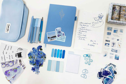 Premium Aesthetic Blue Stationery & Journaling Gift Set