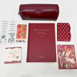 Aesthetic Bordeaux Red Gratitude Journal Gift Set