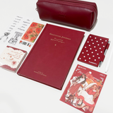 Aesthetic Bordeaux Red Gratitude Journal Gift Set