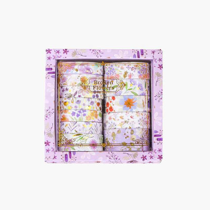 Broken Flowers Collection | Premium Gold-Foiled Washi Tape Gift Set