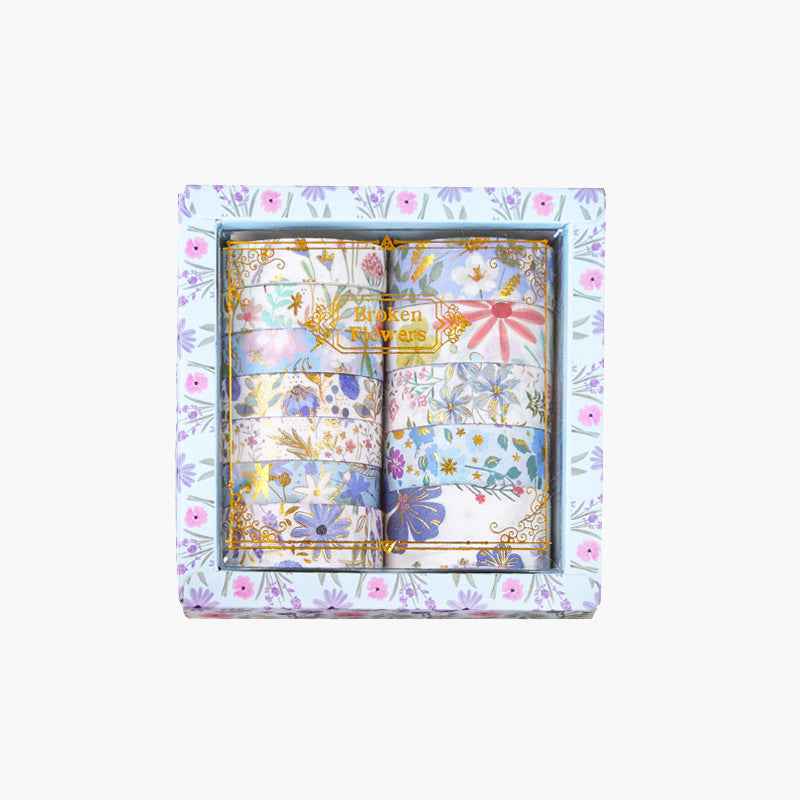 Broken Flowers Collection | Premium Gold-Foiled Washi Tape Gift Set